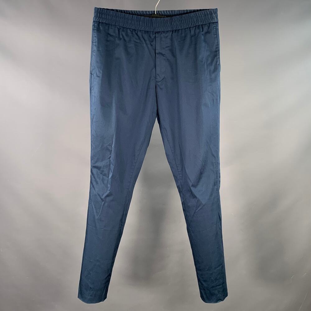 PAUL SMITH Size 32 Navy Drawstring Waistband Tapered Casual Pants